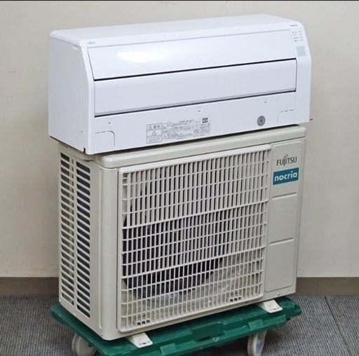 【お取引中】(9)富士通 nocria ノクリア 熱交換器加熱除菌 音声お知らせ 2WAY除湿 左右上下風向スイング ルームエアコン おもに6畳用 2023年製 取付販売