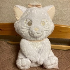 Disney　マリー　100thプラチナホワイト　超BIGぬいぐるみ