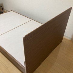 【ニトリ】セミダブルベッドフレーム(メリッサ3) ミドルブラウンの画像
