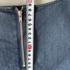 ワンピース S GU(ジーユー) ノースリーブ フリル デニムの画像