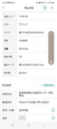 購入4月10日　ニトリ　ソファ