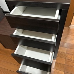 【決まりました】美品　IKEA MICKE ミッケ 引き出し チェスト　棚　ブラックブラウン 収納家具 の画像