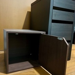 【決まりました】美品　IKEA MICKE ミッケ 引き出し チェスト　棚　ブラックブラウン 収納家具 の画像