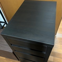 【決まりました】美品　IKEA MICKE ミッケ 引き出し チェスト　棚　ブラックブラウン 収納家具 の画像
