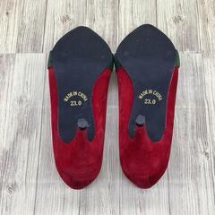 Sesto スエード ローファーパンプス トライカラー ヒール 23㎝の画像