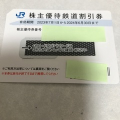 JR西日本株主優待券　筑紫口手渡し可能