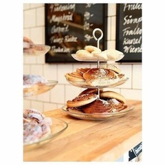 IKEA lKVITTERA サービングスタンド3段 クリアガラス/ステンレススチールの画像