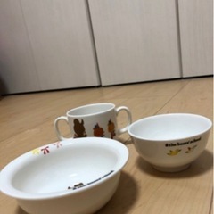 【未使用品】NARUMI くまのがっこう　食器3点セットの画像