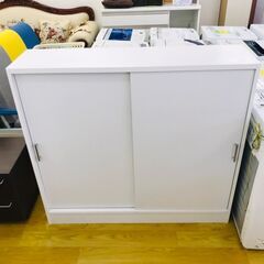 【お買い得！】収納棚 本棚 扉付き ホワイト