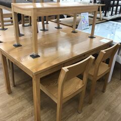 ☆ジモティ割あり☆ ダイニングセット4人用 ナチュラル H73×W135×D80