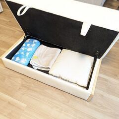 ★7月中値下げしました★美品 収納スツール オットマンの画像