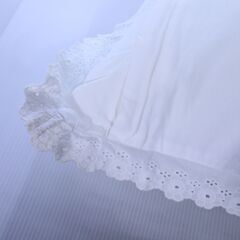 ◆ 　白　クッション　座布団　大　小　2個セット　　　#29139　◆の画像