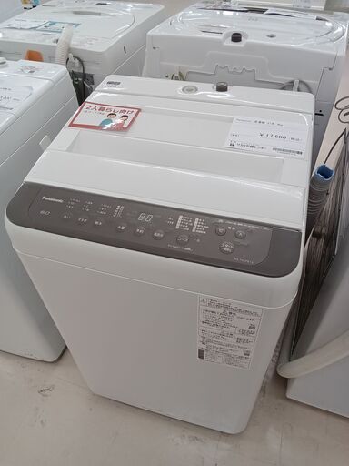 ★ジモティ割あり★ Panasonic 洗濯機 NA-F60PB14 6.0kg 21年製 動作確認／クリーニング済み TC2435