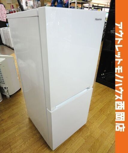 西岡店 冷蔵庫 2ドア 134L 2019年製 ハイセンス HR-G13A ホワイト 右開き Hisense 100Lクラス