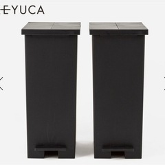 新品★keyucaケユカダストボックスゴミ箱ブラック黒2個