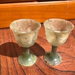 中国、夜光杯(？)二客セットの画像