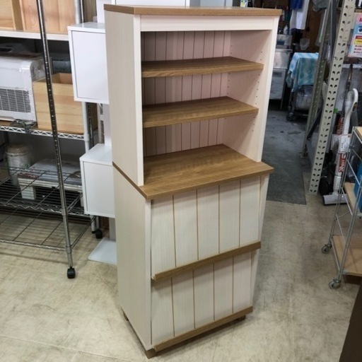 無印良品 食器棚 ワゴン付食器棚 キッチン収納 木製 SE87HW タモ材