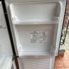  【値下げしました！】ニトリ106L 2ドア冷蔵庫 Nグラシア BK 21年製 NTR-106BK No2755の画像