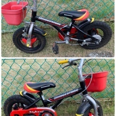 ブリヂストン自転車　補助輪　アシストバー付き。　アンパンマンのヘ...