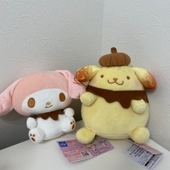 タグ有！マイメロディ　ポムポムプリン　ぬいぐるみ2点セット