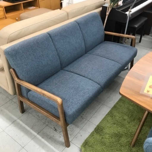 3人掛けファブリックソファー