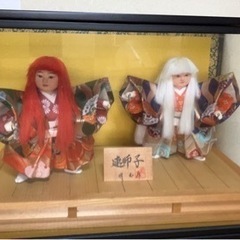 今だけ価格！】 日本人形 豊玉作 連獅子/大型 ケース入り 浮世