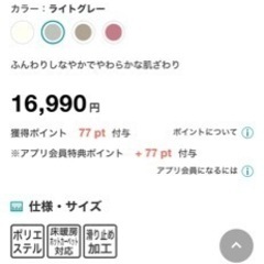 【お話し中】ニトリ　ウサギラグの画像