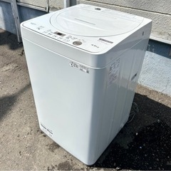 札幌市内配送可 22年製 SHARP シャープ 4.5kg 全自動洗濯機