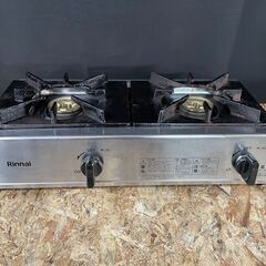 ☆リンナイ 業務用 2口ガスコンロ 卓上ガスコンロ 2019年製 都市ガス用☆