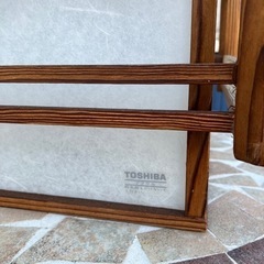 TOSHIBA 東芝 木枠 照明 ライト 和風 昭和 ペンダントライト  木製 和室の画像