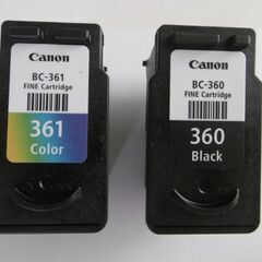 使用済み　キヤノン　空インクカートリッジ　BC-360 6個 ＆ BC-361 4個　合計10個　純正の画像