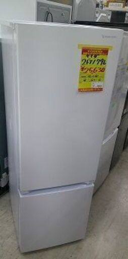 ID:G60404359　冷蔵庫　２ドア　179L　ヤマダ　２１年式　※左側面キズ有