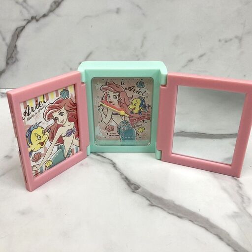 【レガストック江東店】 ディズニー　アリエル　フォトフレームクロック　置時計