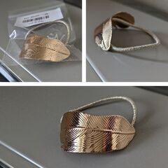 ヘアゴム（新品）2個/ゴールドの画像