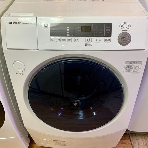 送料無料・設置無料有りSHARP ドラム式洗濯乾燥機 10.0/6.0k 2021年製 ES-H10E 中古