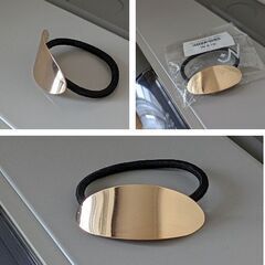 ヘアゴム（新品）2個/ゴールドの画像