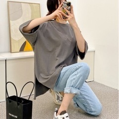 【韓国ファッション】韓国製　ビッグサイズ　半袖Tシャツの画像