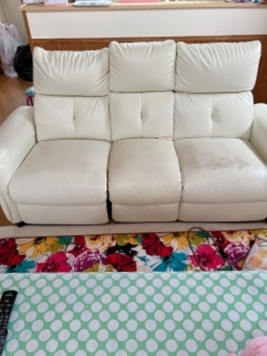 電動3人掛けソファー