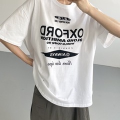 【韓国ファッション】オーバーサイズ　半袖プリントTシャツの画像