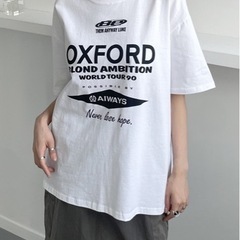 【韓国ファッション】オーバーサイズ　半袖プリントTシャツの画像