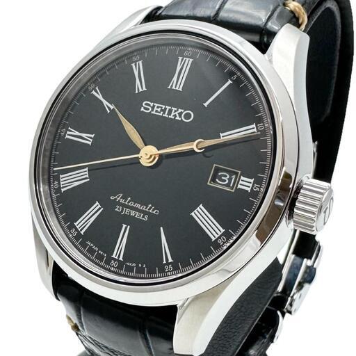 【SEIKO/セイコー】 プレサージュ SARX029/6R15-03E0 漆ダイヤル 腕時計 ステンレススチール/クロコダイル 自動巻き/オートマ 黒文字盤/黒革 メンズ【中古】【真子質店】【GD】【KKMo】