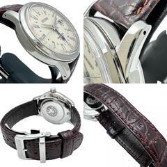 【SEIKO/セイコー】 グランドセイコー メカニカル GMT SBGM003(9S56-00B0) 保証書付き 腕時計 ステンレススチール 自動巻き/オートマ ベージュ文字盤/ブラウン革 メンズ【中古】【真子質店】【GD】【TYSMo】の画像