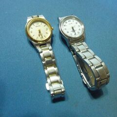 女性用腕時計・2点纏めのお譲りです、ソーラー機能搭載にて電池交換...