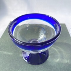 メキシコ EMPORION ビンテージ 蚤の市 コップ ワイングラス マルガリータガラス 食器 民芸品の画像