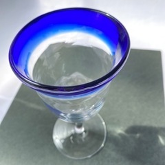 メキシコ EMPORION ビンテージ 蚤の市 コップ ワイングラス マルガリータガラス 食器 民芸品の画像
