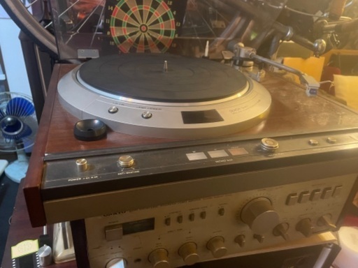 デノン dp-50f オンキョー　a-820gt レコードプレーヤー\u0026プリメインアンプ　昭和　レトロ　ターンテーブル　LP