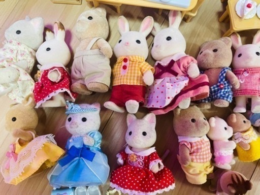 シルバニアファミリーお家、家具、人形、洋服とドールハウス