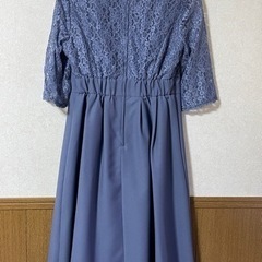 【タグ無し試着のみ】フォーマルドレス　ブルー系Lの画像