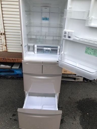 北九州市内配送無料　保証付き　日立 HITACHI R-S420CM-T [真空チルドSL冷蔵庫 (415L・右開） 5ドア ソフトブ