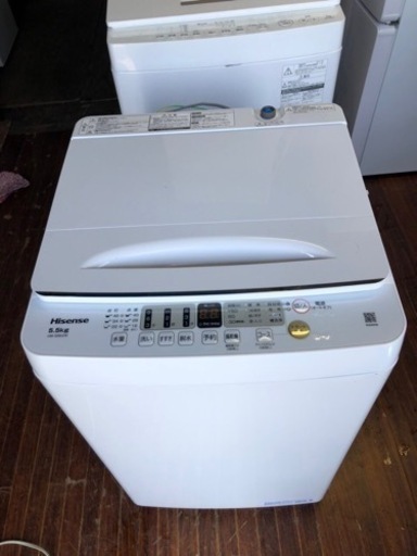 北九州市内配送無料　保証付き　2022年　5.5kg 全自動洗濯機 HW-55E2W